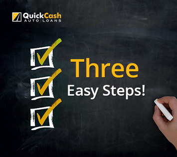 Picture of the three easy steps to obtain your Miami Auto Title Loan