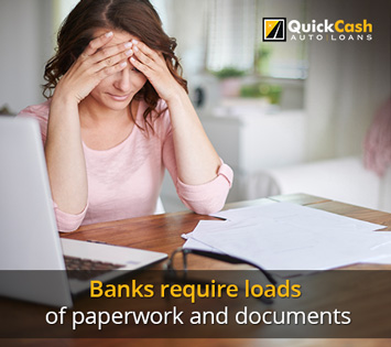 Car Title Loans Don't Require Loads of Paperwork and Documents A Stressed Girl Thinking About Getting a Car Title Loan After Having Had a Stressing Experience at Banks