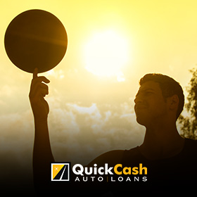 Picture of a Man Playing Basketball in Miami Beach after Help From a Car Title Loan